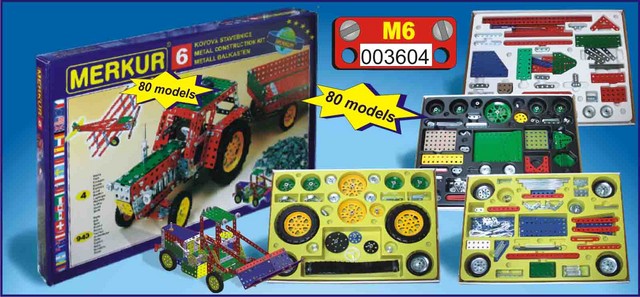 MERKUR M6 Huge Metal Construction Erector Set Czech Meccano 4.6kg 10lbs ...