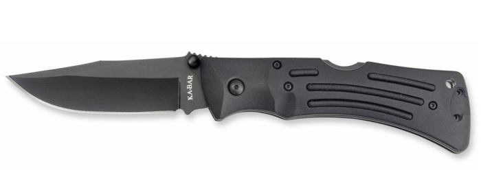 Il Mule versione black, serramanico KA-BAR a lama interamente a filo piano