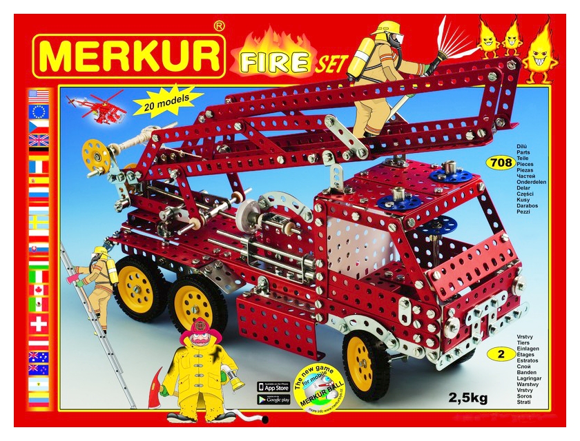 erector construction fire rescue set