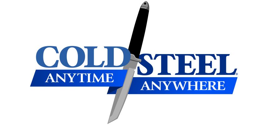 Il marchio della californiana Cold Steel, produttrice di coltelli a lama fissa e pieghevoli, da sopravvivenza, tattici e militari