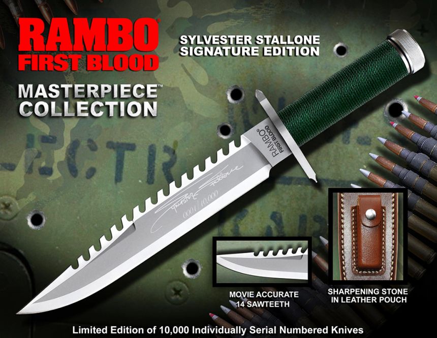 Il coltello Rambo I First Blood firmato da Sylvester Stallone ha una tiratura limitata di soli 10000 pezzi
