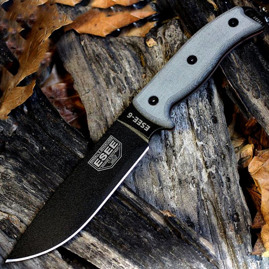 Un bestseller: coltello survival tattico ESEE-6P con lama al carbonio interamente a filo piano
