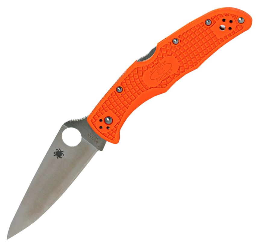Coltello tascabile a serramanico Spyderco Endura 4 C10FPOR Arancione
